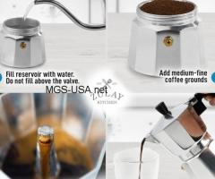 ماكينة تحضير اسبريسو كلاسيكية على الموقد