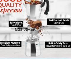 ماكينة تحضير اسبريسو كلاسيكية على الموقد